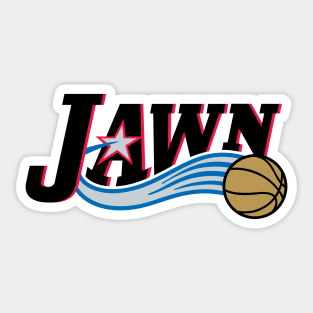 Jawn Retro, Basketball - White Sticker